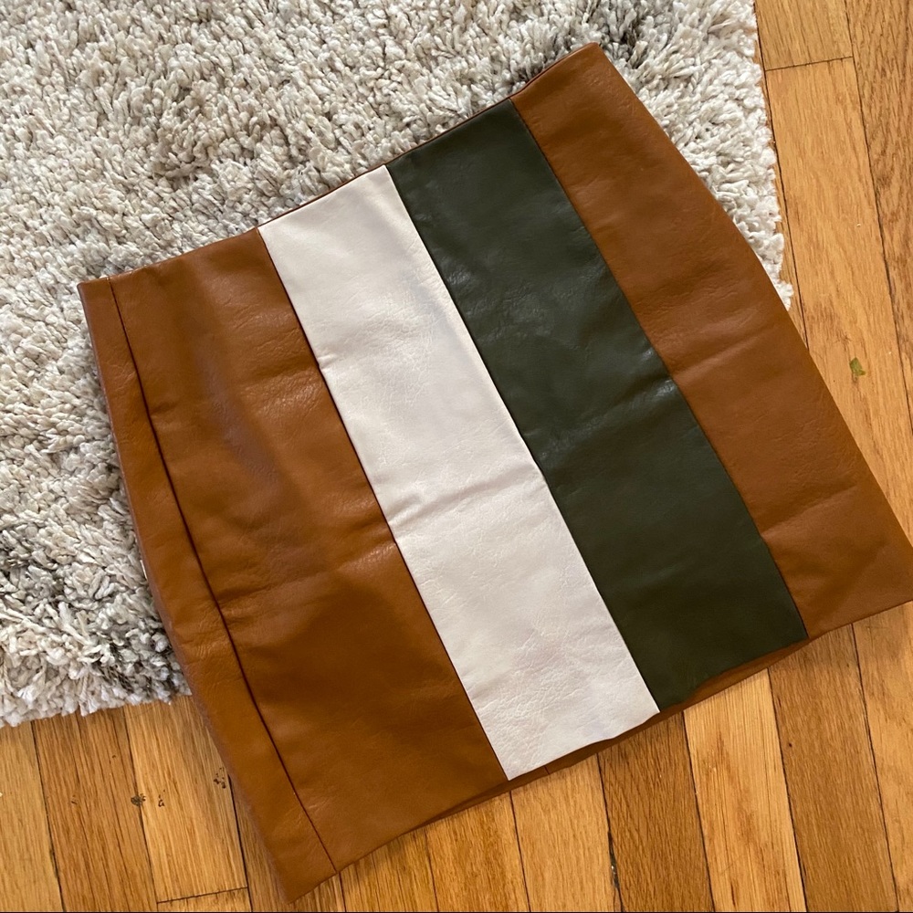 Faux leather skirt